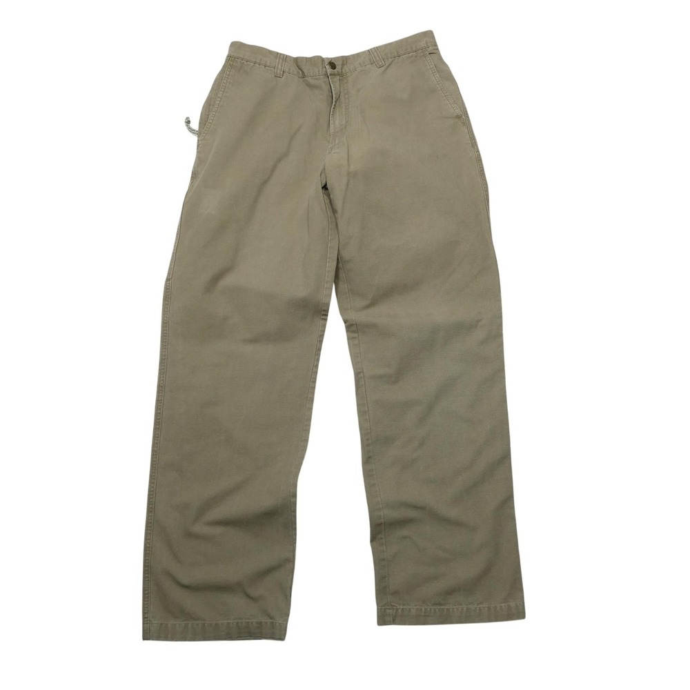 Columbia Pants Mens 34x32 Beige Canvas Cargo Relaxed Outdoor‎ Hiking Trail